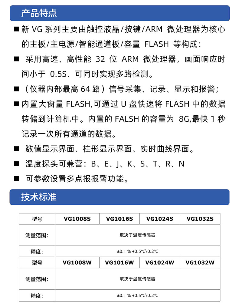 威格多路溫度測量?jì)x 溫升測試儀(VG1016W)廠(chǎng)家直銷(xiāo)，品質(zhì)保障插圖2